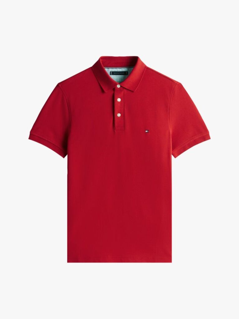 Red 1985 Organic Cotton Slim Fit Polo  Men