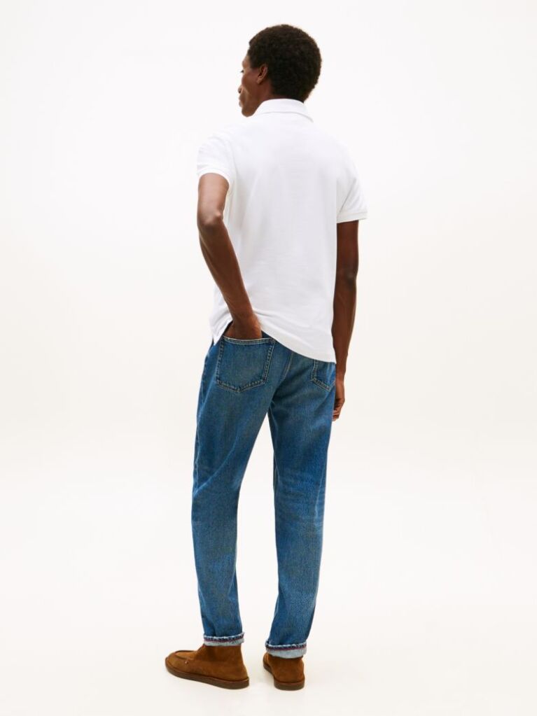 White 1985 Organic Cotton Slim Fit Polo  Men