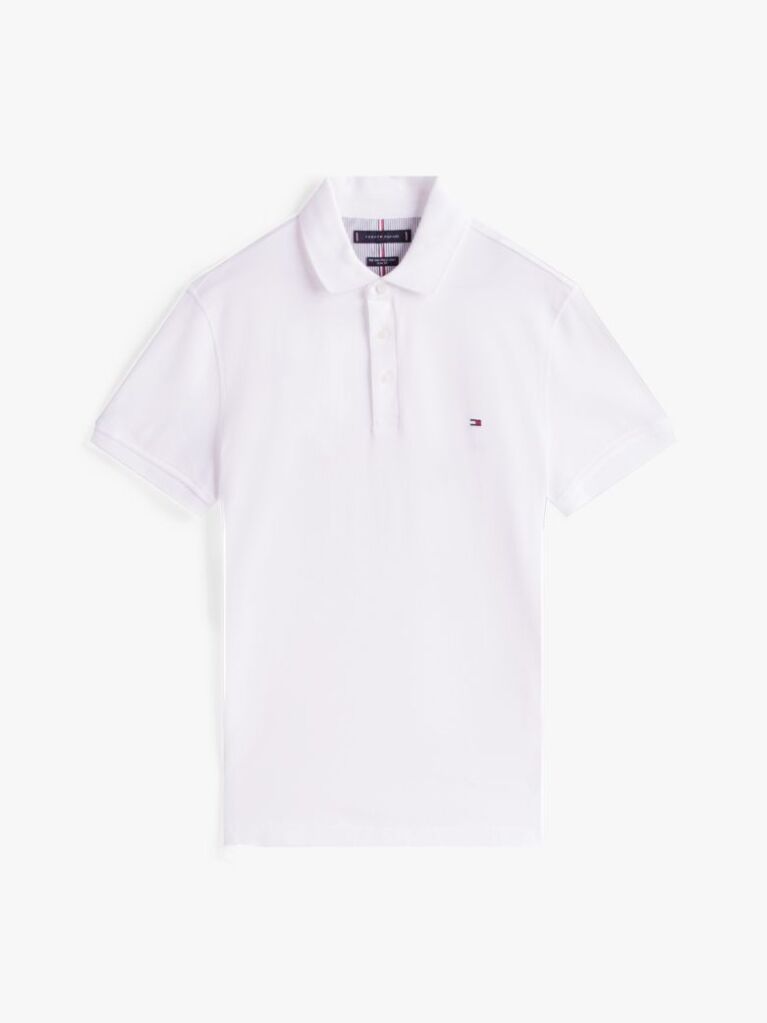 White 1985 Organic Cotton Slim Fit Polo  Men
