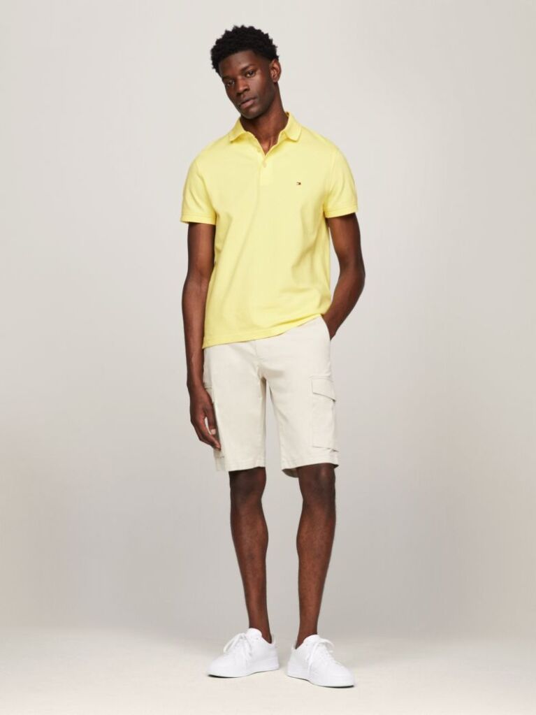 Yellow 1985 Organic Cotton Slim Fit Polo  Men