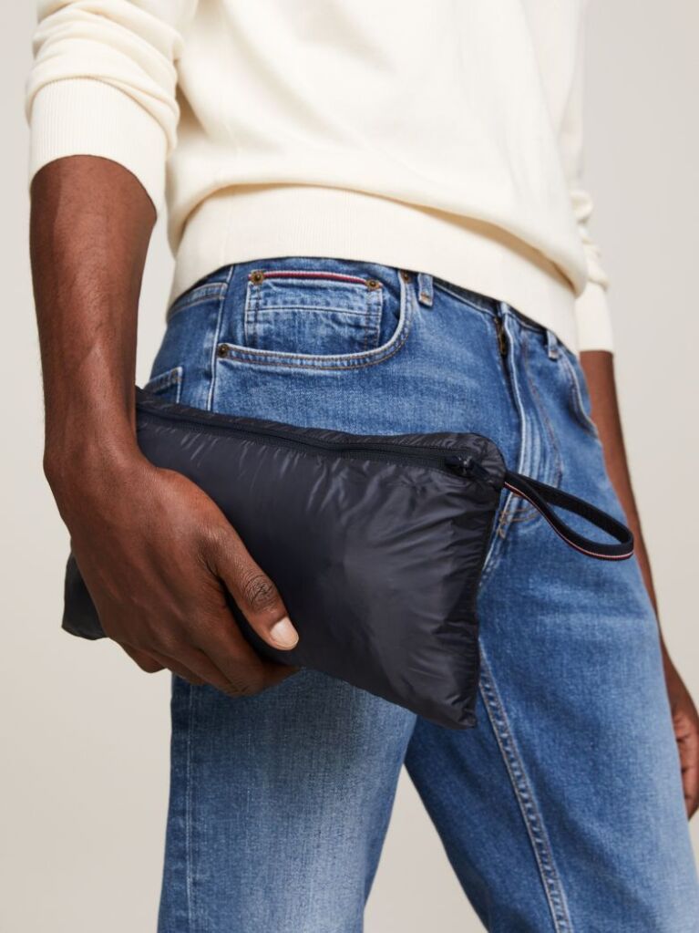 Blue Recycled Quilted Packable Vest  Men