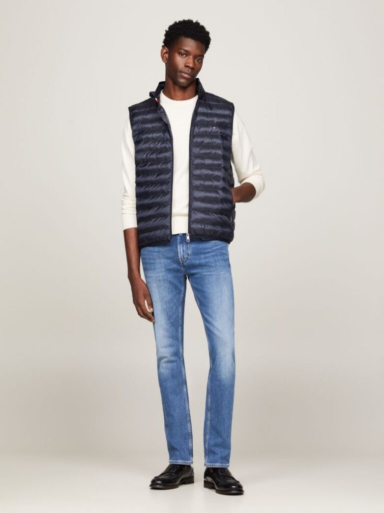 Blue Recycled Quilted Packable Vest  Men