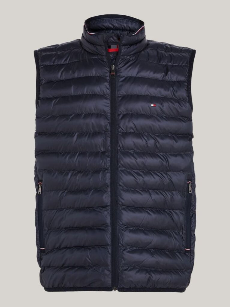 Blue Recycled Quilted Packable Vest  Men