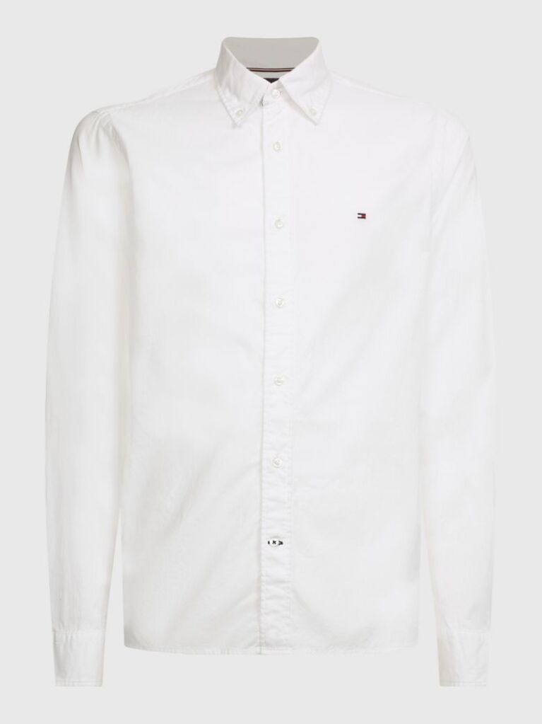 White TH Flex Cotton Poplin Shirt  Men