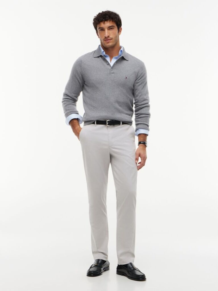 Grey 1985 Collection Denton Fitted Chinos  Men