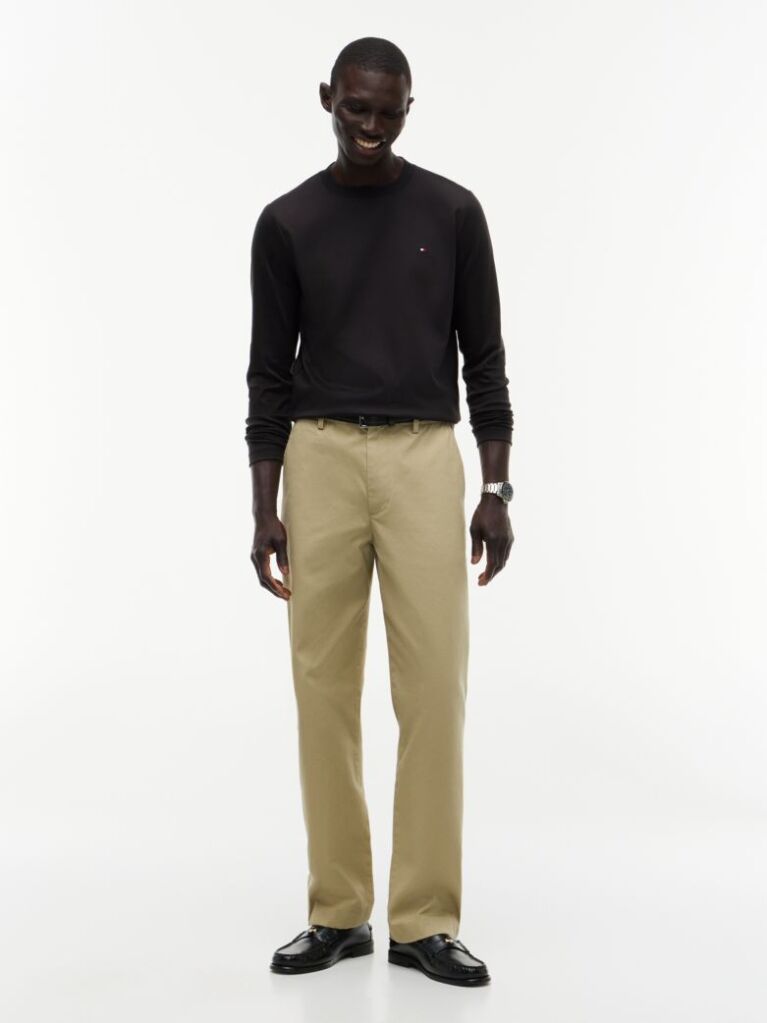 Black Slim Interlock Long Sleeve T-Shirt  Men