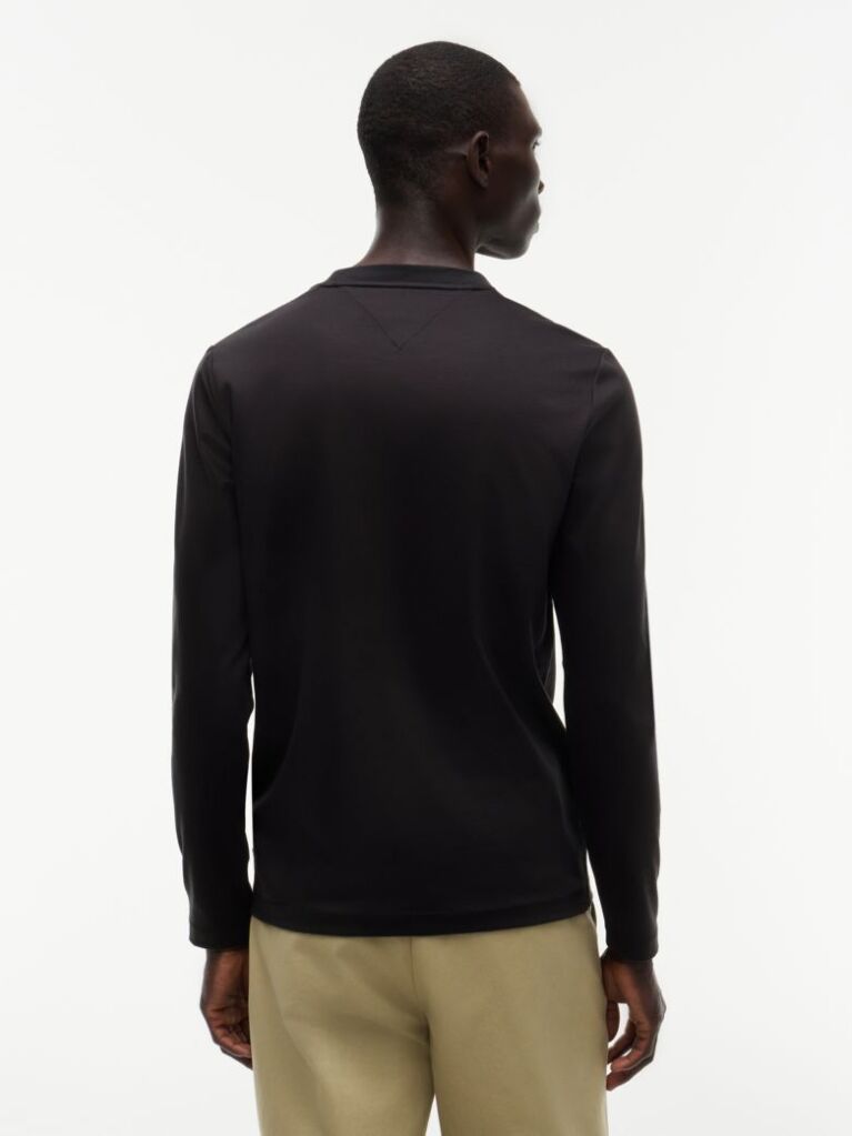 Black Slim Interlock Long Sleeve T-Shirt  Men