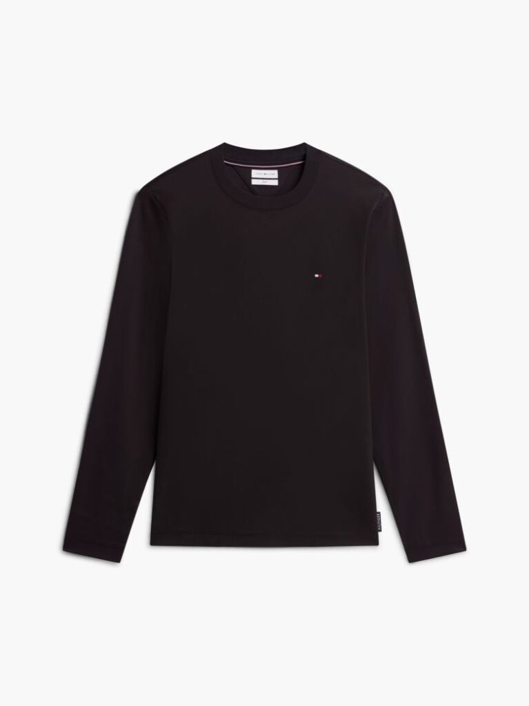 Black Slim Interlock Long Sleeve T-Shirt  Men