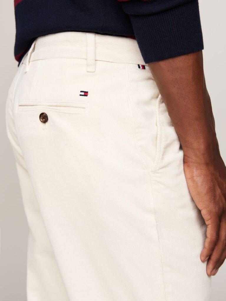 Άσπρο Denton Κοτλέ Παντελόνι Chinos  Άνδρες