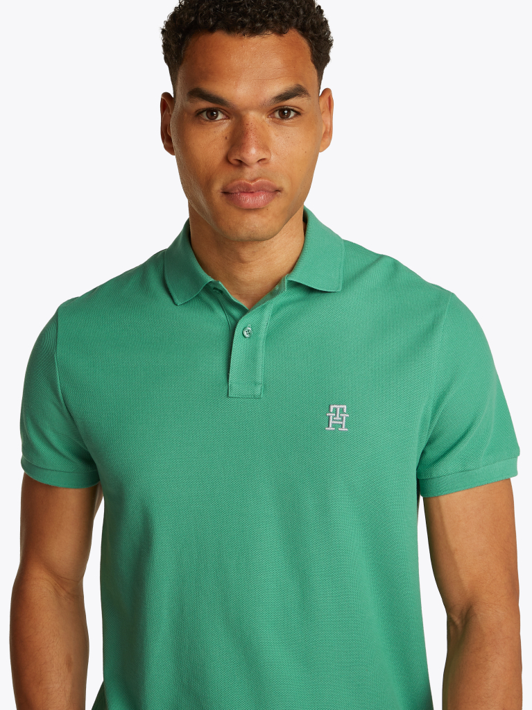 Green TH Monogram Polo Shirt  Men