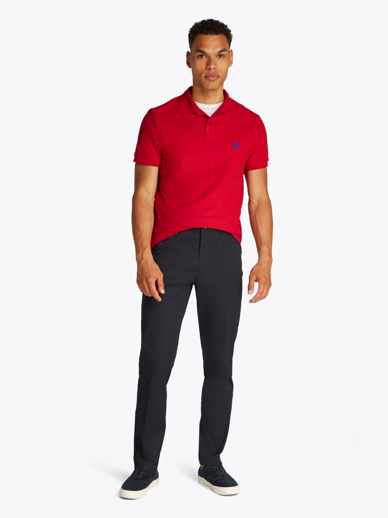 Red TH Monogram Polo Shirt  Men