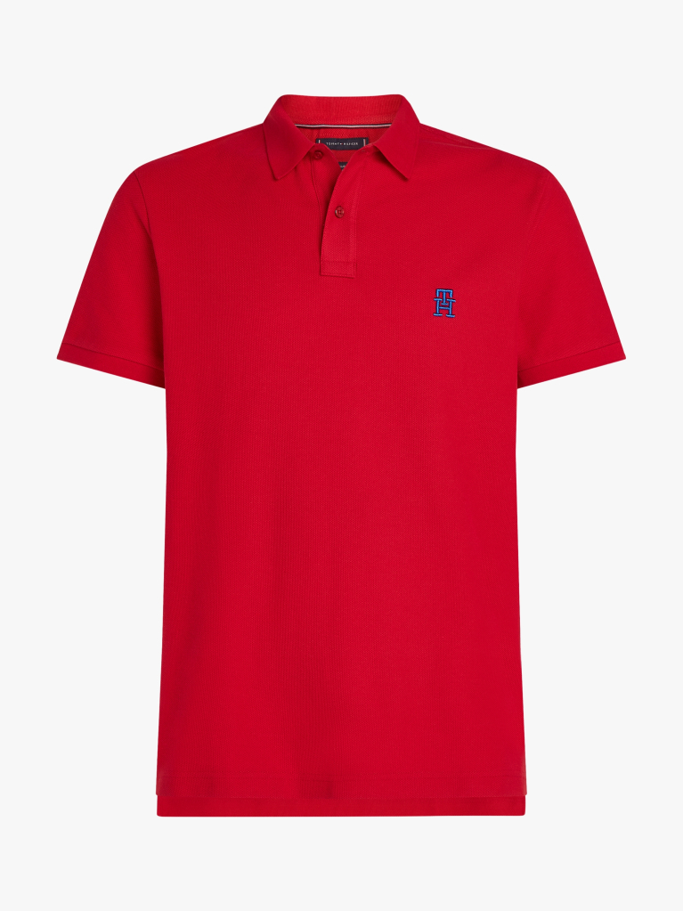Red TH Monogram Polo Shirt  Men