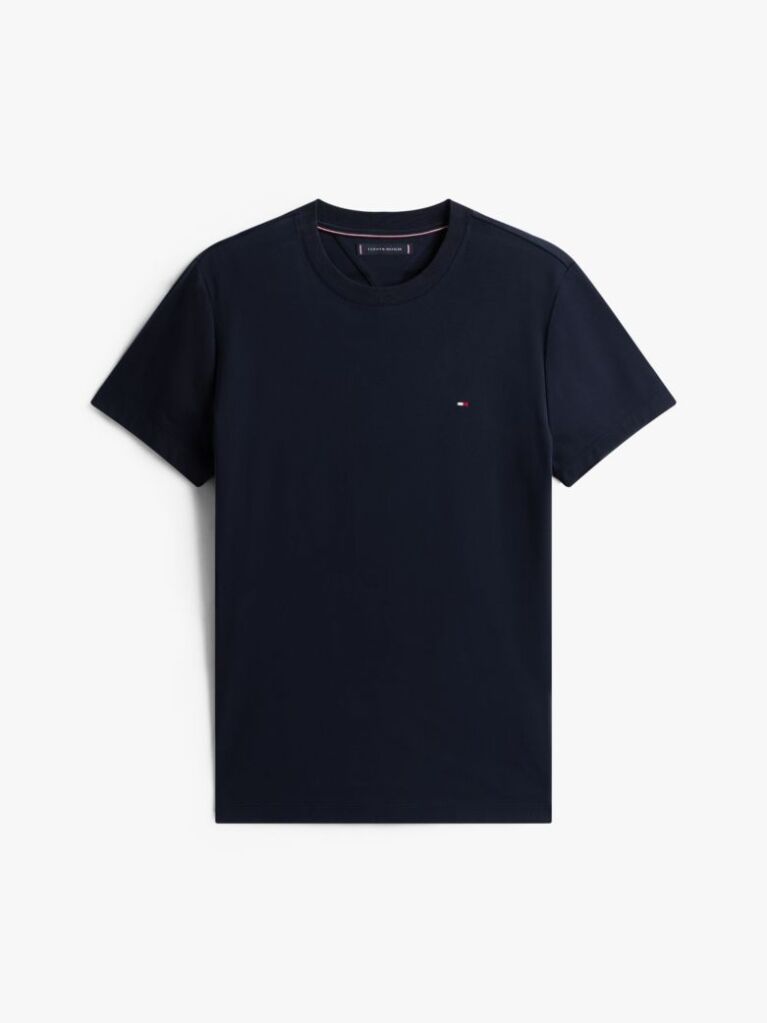 Μπλε Slim T-Shirt Με Κεντητό Σημαιάκι  Άνδρες