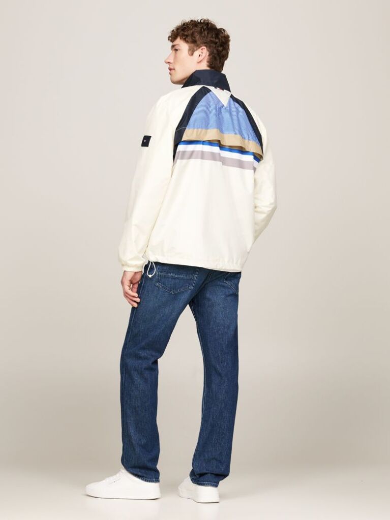 White Water Resistant Colour-Blocked Regular Portland Jacket  Men