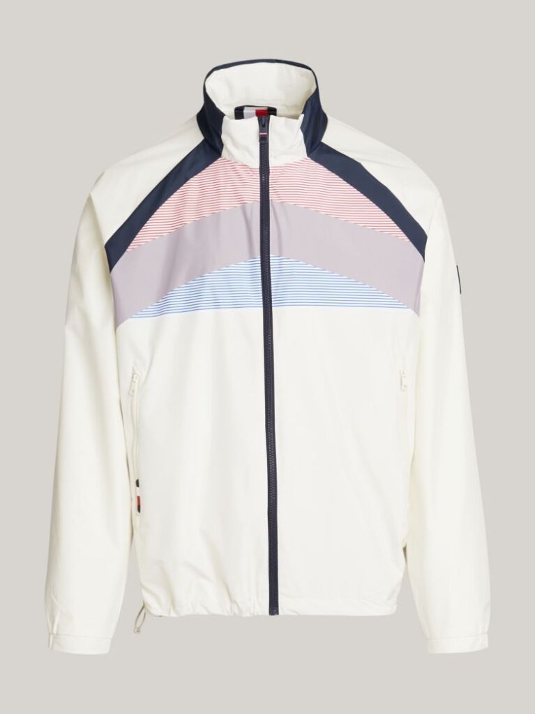 White Water Resistant Colour-Blocked Regular Portland Jacket  Men