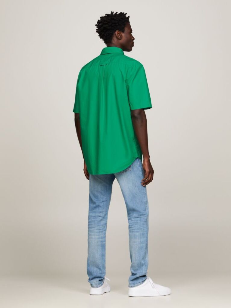 Green TH Monogram Regular Short Sleeve Shirt  Men