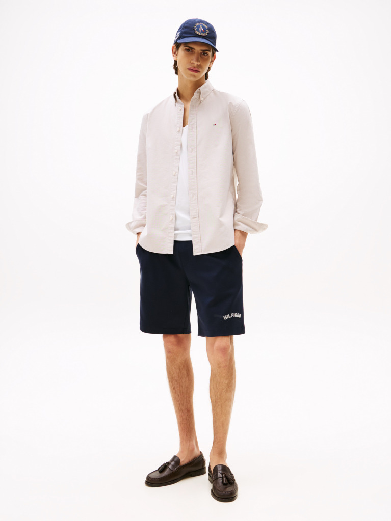 Beige Heritage Regular Fit Oxford Shirt  Men