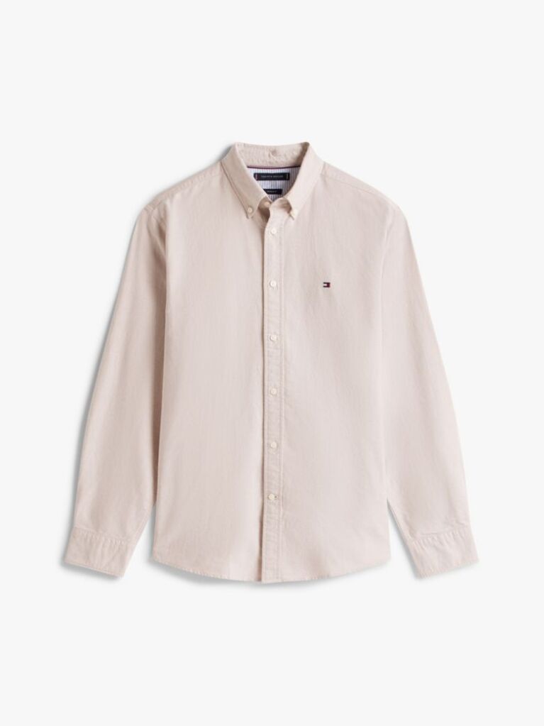 Beige Heritage Regular Fit Oxford Shirt  Men