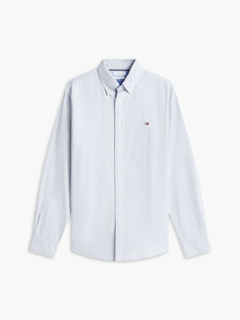 Blue Heritage Stripe Regular Fit Oxford Shirt  Men
