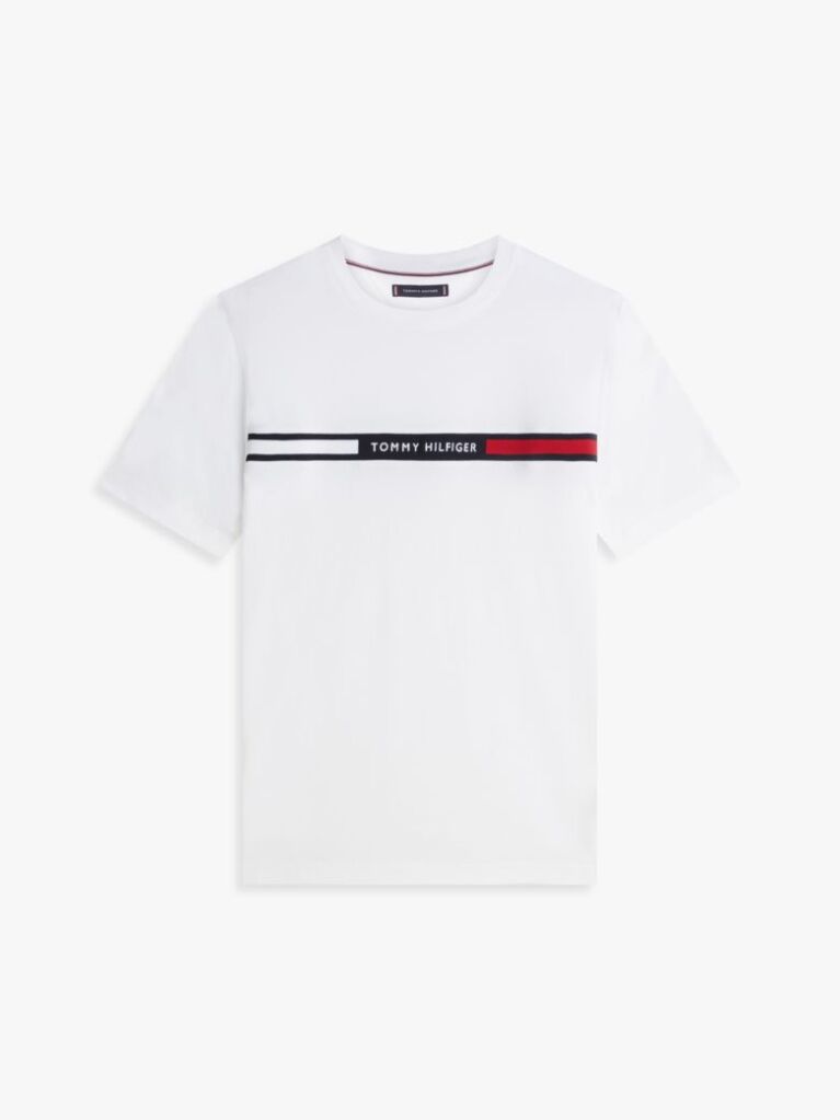 Άσπρο T-Shirt Με Λογότυπο Και Κανονική Λαιμόκοψη  Άνδρες