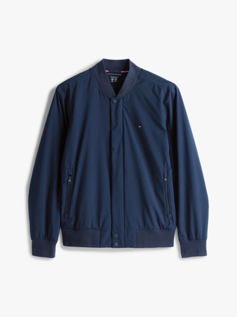 Blue Lightweight Relaxed Bomber Jacket  Men