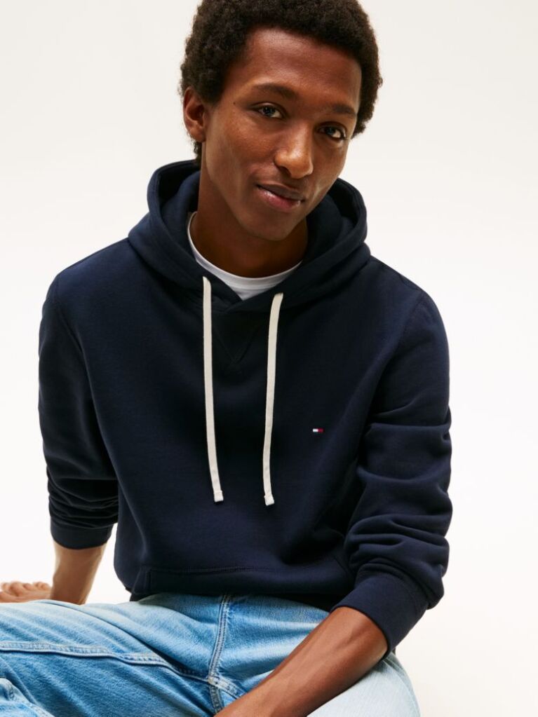 Μπλε Hoody Από Fleece Με Κορδόνι  Άνδρες