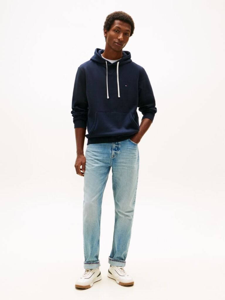 Μπλε Hoody Από Fleece Με Κορδόνι  Άνδρες