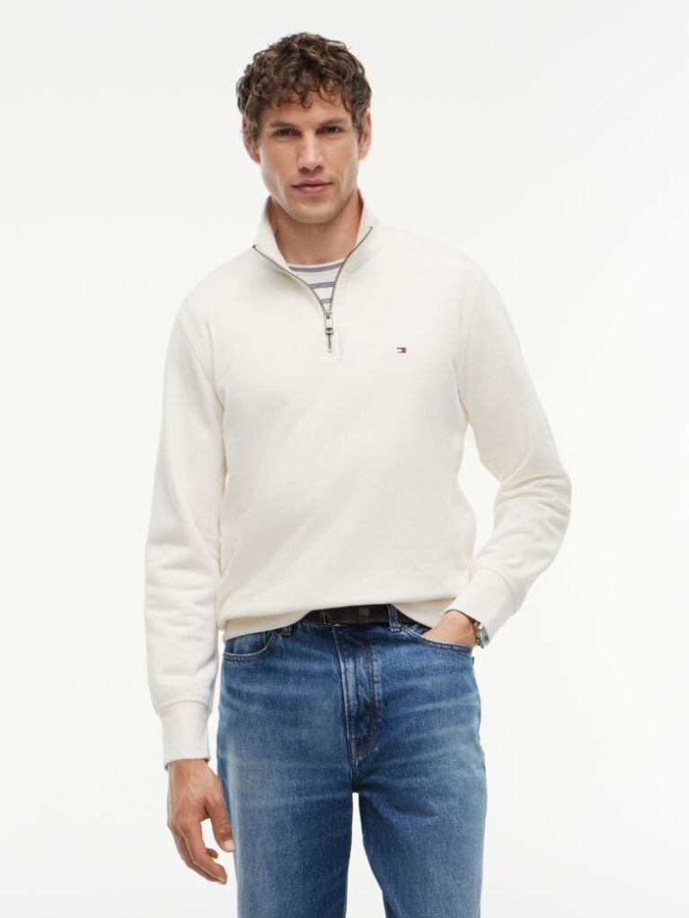 Μπεζ Φούτερ Fleece Με Φερμουάρ  Άνδρες