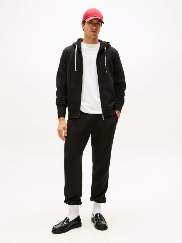 Μαύρο Hoody Fleece Με Φερμουάρ  Άνδρες