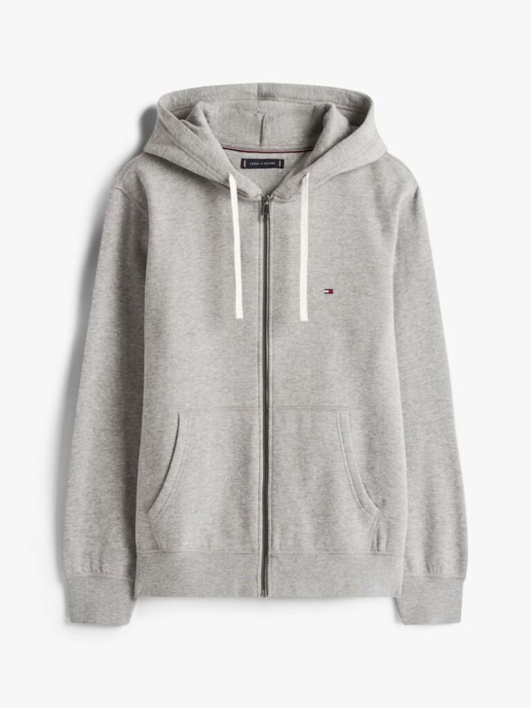 Γκρι Hoody Fleece Με Φερμουάρ  Άνδρες