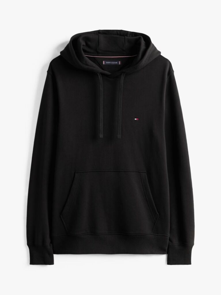 Μαύρο Hoody Από Βαμβακερό Terry Με Κεντητό Σημαιάκι  Άνδρες