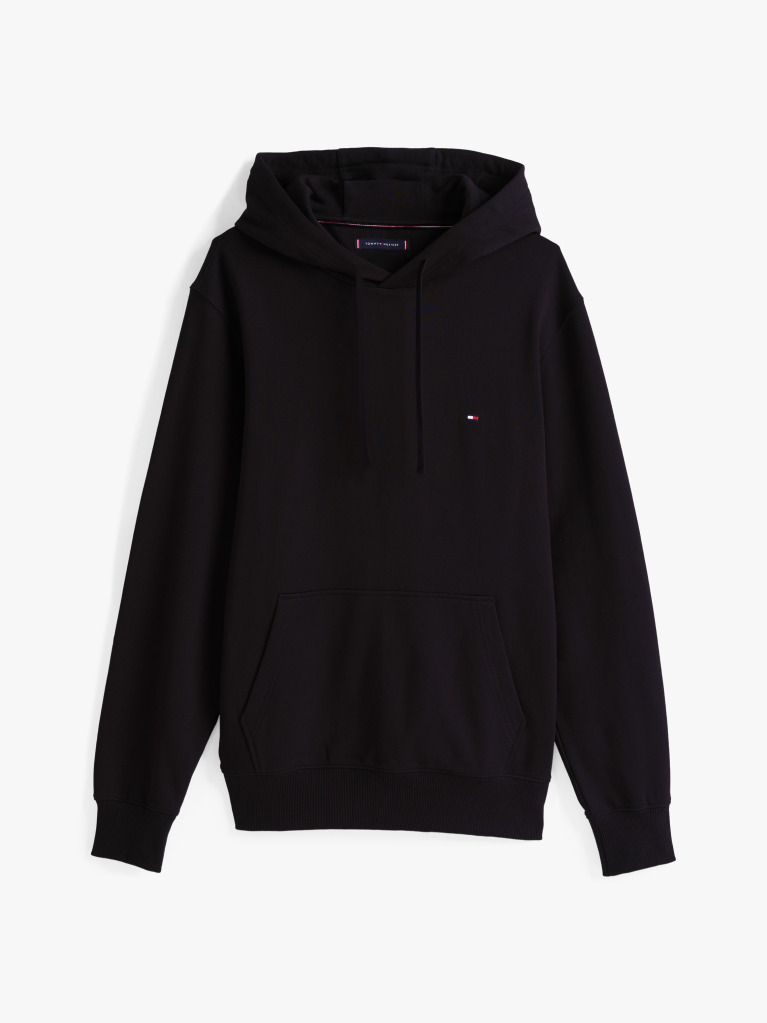 Μαύρο Hoody Από Βαμβακερό Terry Με Κεντητό Σημαιάκι  Άνδρες
