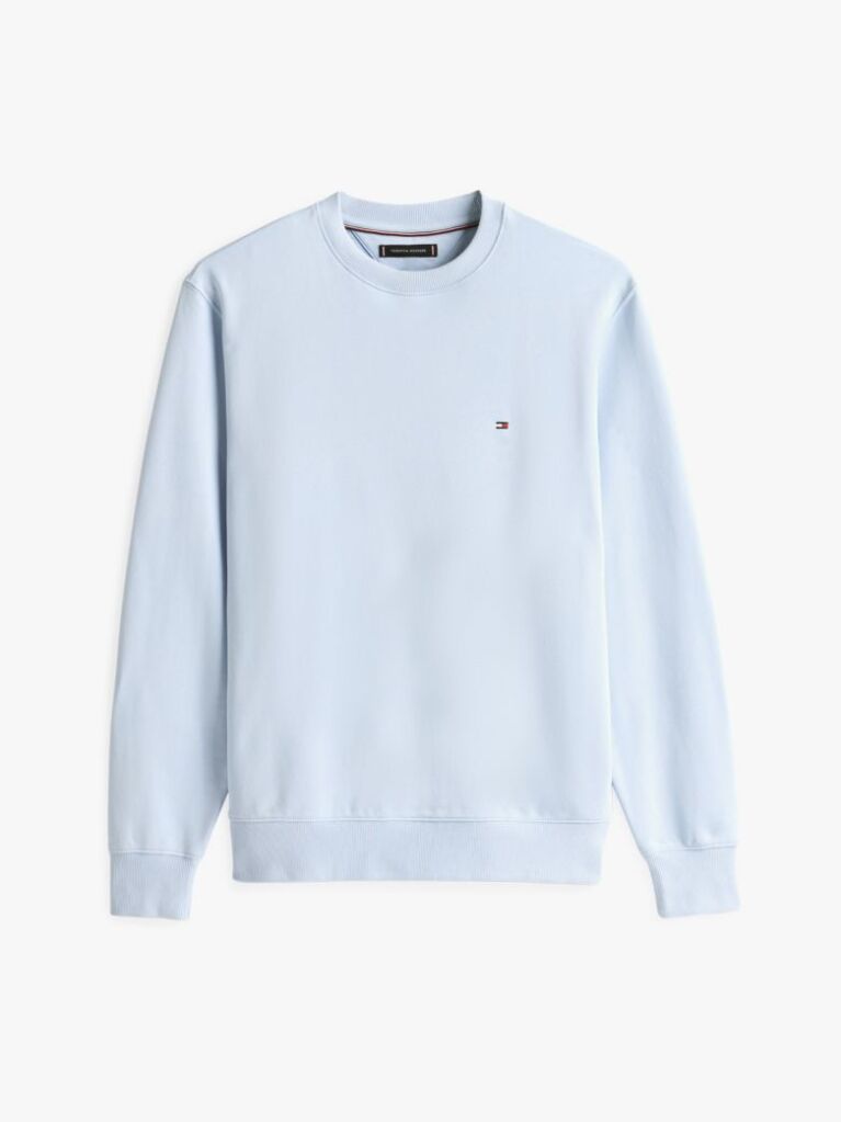 Blue Terry Crew Neck Sweatshirt  Men