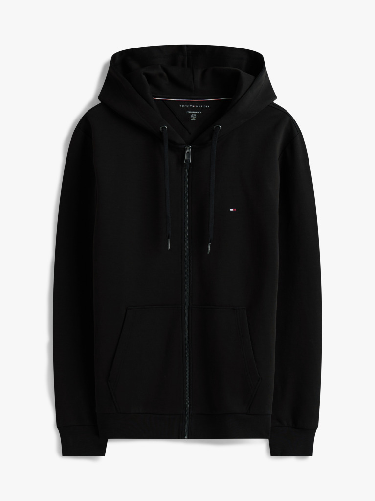Black Essential Intechno Zip Sweatshirt  Men