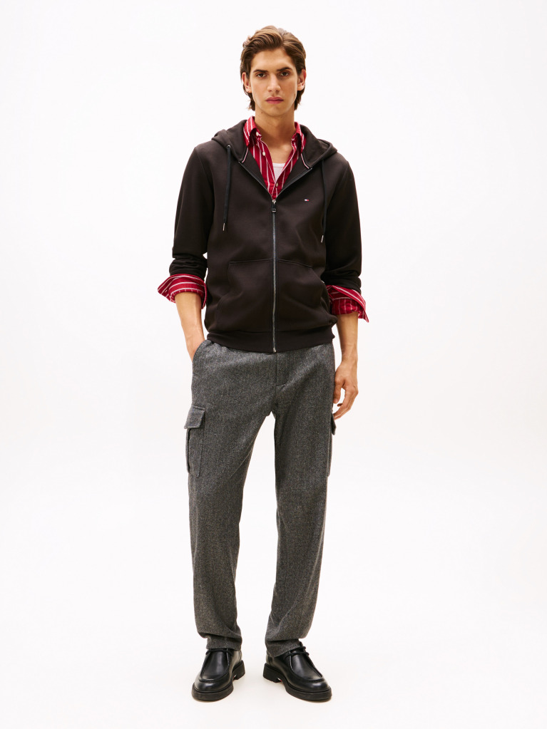 Black Essential Intechno Zip Sweatshirt  Men