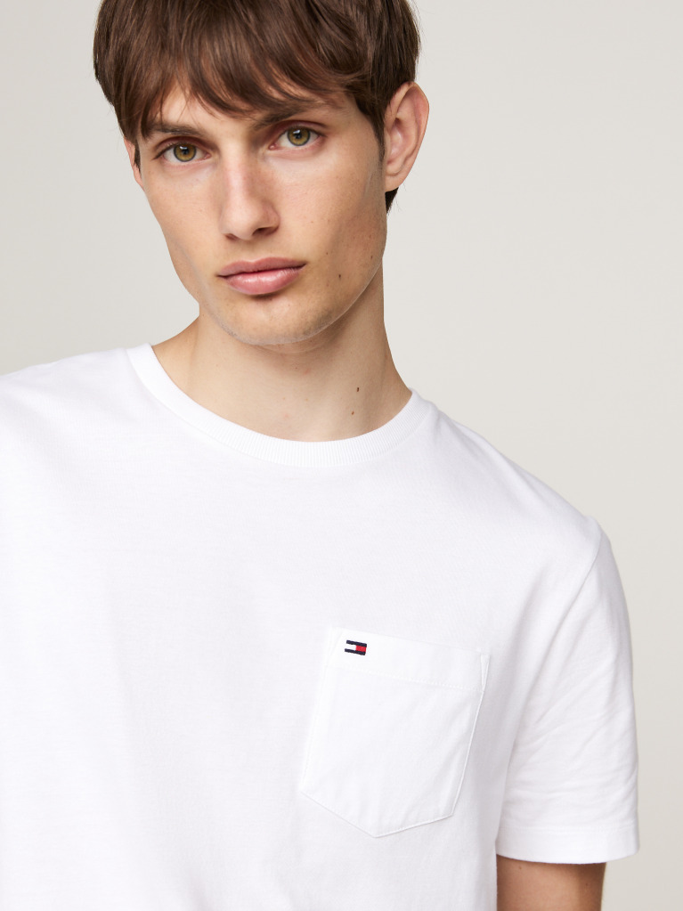 White Patch Pocket T-Shirt  Men