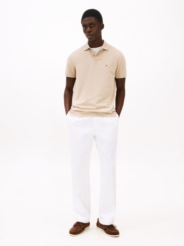 Beige Moisture Wicking Pique Regular Polo Shirt  Men