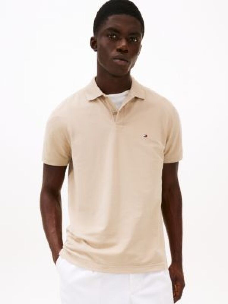 Beige Moisture Wicking Pique Regular Polo Shirt  Men