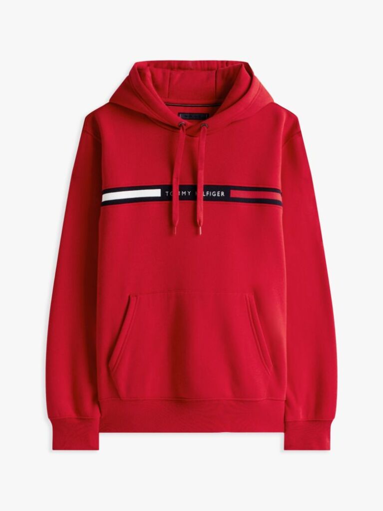 Κόκκινο Hoody Με Λογότυπο  Άνδρες