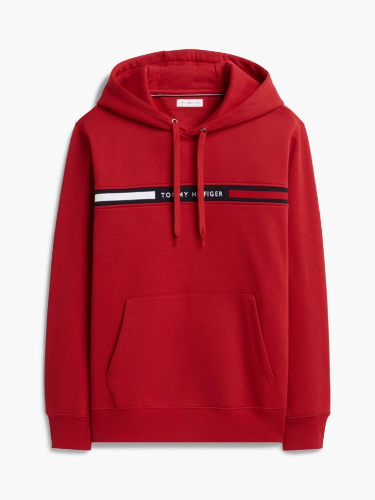 Κόκκινο Hoody Με Λογότυπο  Άνδρες