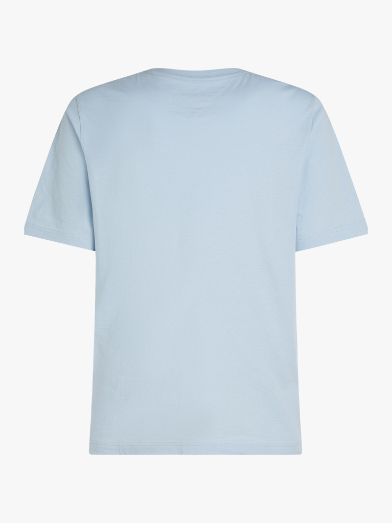 Blue Monotype Printed Label T-Shirt  Men