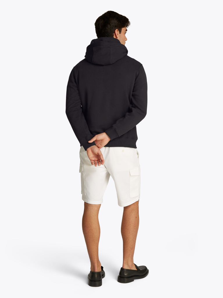Μαύρο Hoody Με Κεντητό Μονόγραμμα TH Σε Αντίθεση  Άνδρες