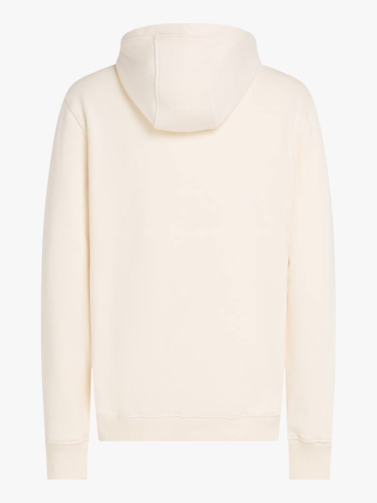 White Contrast TH Monogram Embroidery Hoody  Men