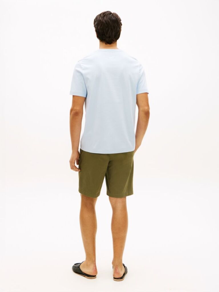 Μπλε Interlock Πλεκτό T-Shirt  Άνδρες