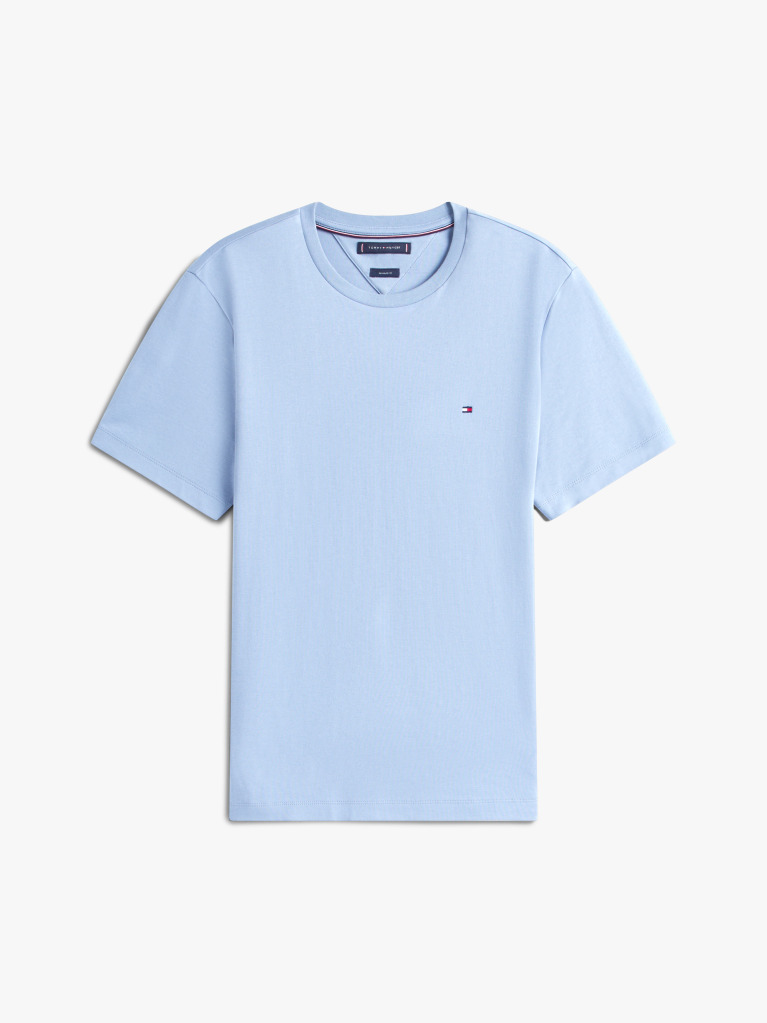 Blue Interlock Knit T-Shirt  Men