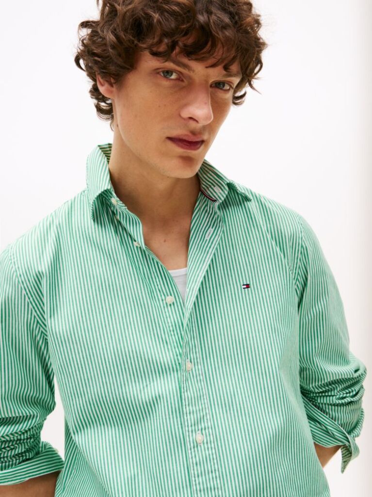 Multi TH Flex Regular Fit Stripe Shirt  Men