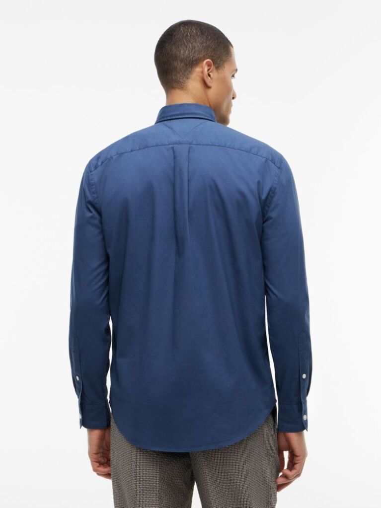 Blue TH Flex Regular Fit Poplin Shirt  Men