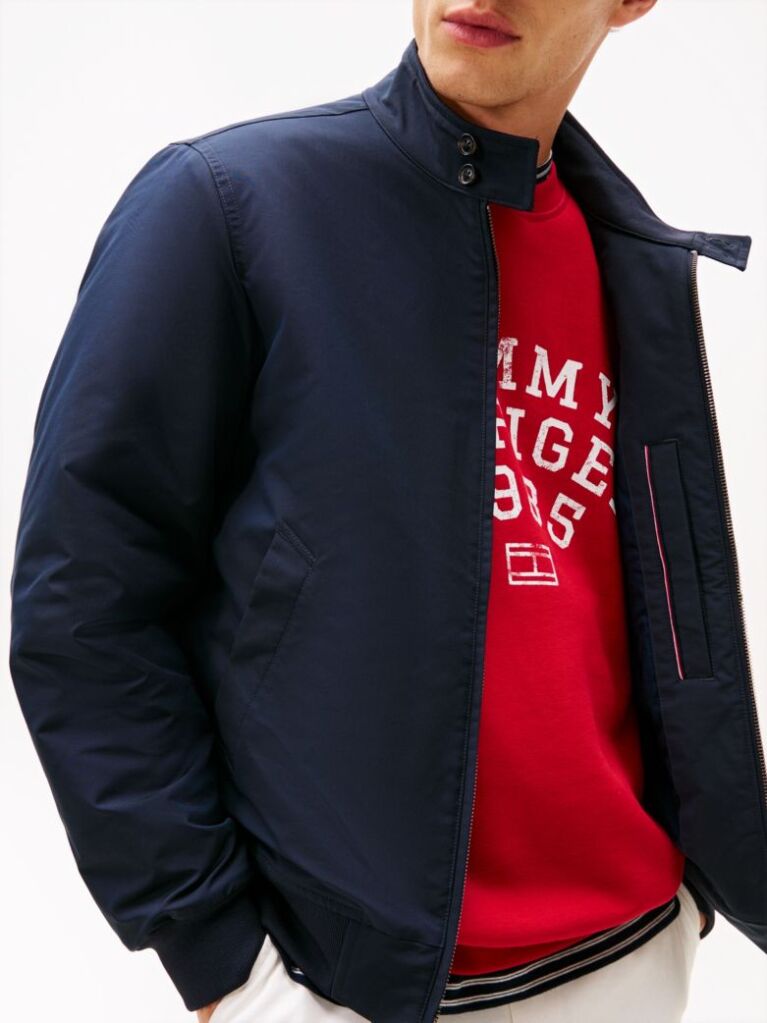 Μπλε Άνετο Harrington Τζάκετ  Άνδρες