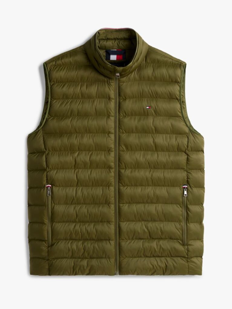 Green Packable Water Repellent Vest  Men