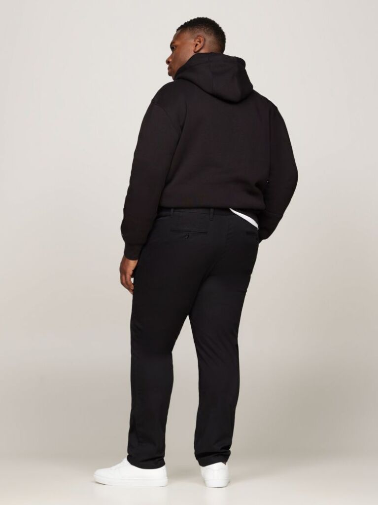 Black Plus Denton Pima Straight Chinos  Men